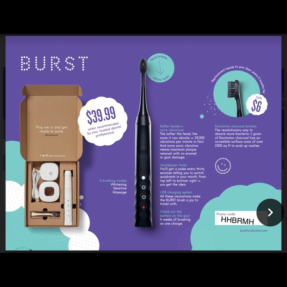 BURST ELECTRIC TOOTBRUSH